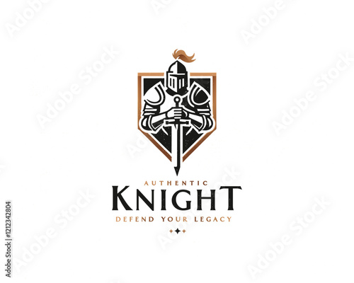 Gaming sword knight guardian logo for team e-sport company