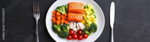 Divided Plate with Protein ...