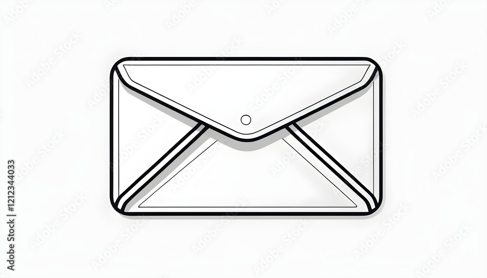 Logo Icône de message e-mail courriel adresse, enveloppe stylisée centrée sur fond blanc uni, design minimaliste et professionnel. Logo Icône de message e-mail courriel adresse, enveloppe stylisée centrée sur fond blanc uni, design minimaliste et professionnel.