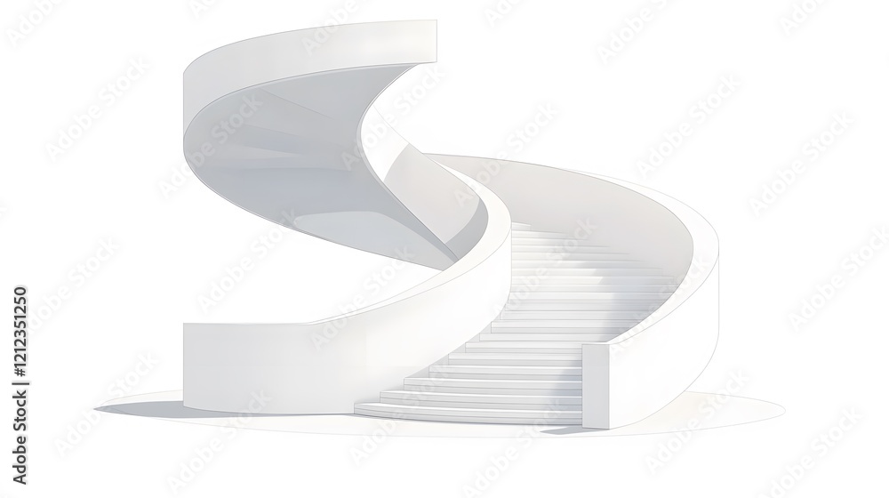 Elegant spiral staircase design modern architecture digital render minimalist environment aesthetic viewpoint Elegant spiral staircase design modern architecture digital render minimalist environment aesthetic viewpoint