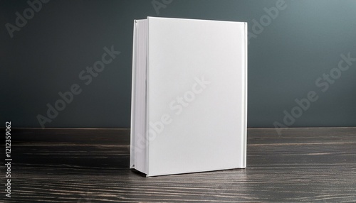 realistic white book with a blank cover mock up of rotated book