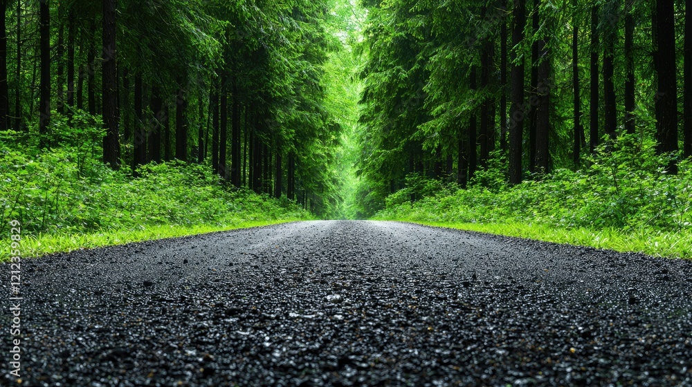Forest road vanishing point, nature landscape, travel, journey Forest road vanishing point, nature landscape, travel, journey