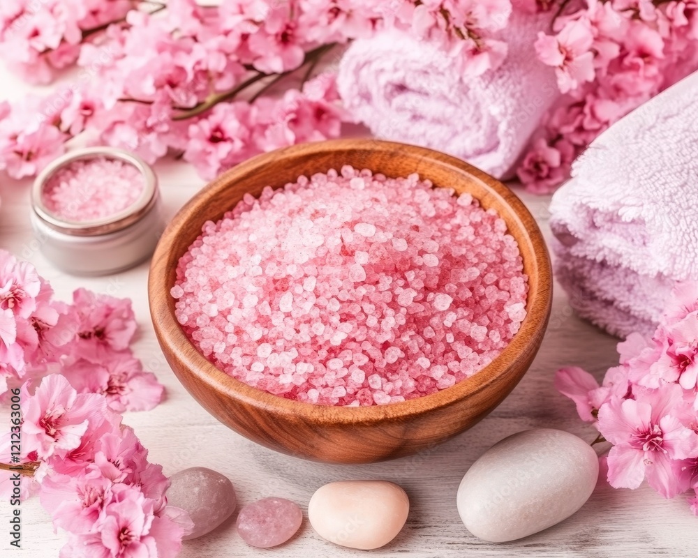 Pink Himalayan Salt Spa Treatment with Cherry Blossoms Pink Himalayan Salt Spa Treatment with Cherry Blossoms