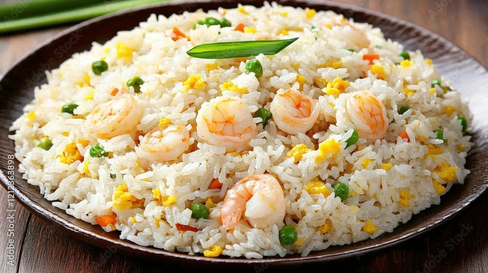 Delicious Shrimp Fried Rice with Vegetables and Eggs Delicious Shrimp Fried Rice with Vegetables and Eggs
