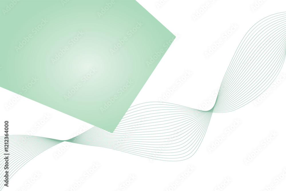 Fototapeta premium Green and white gradient abstract background