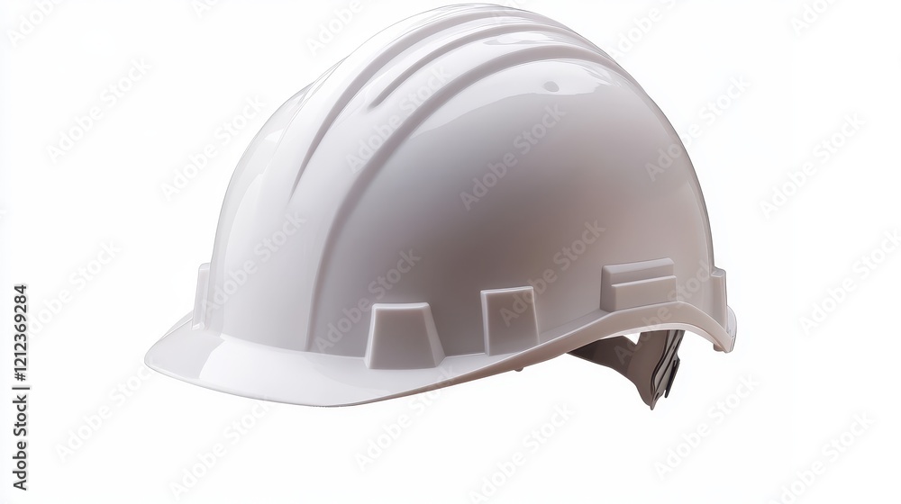 White Hard Hat Isolated on White Background White Hard Hat Isolated on White Background