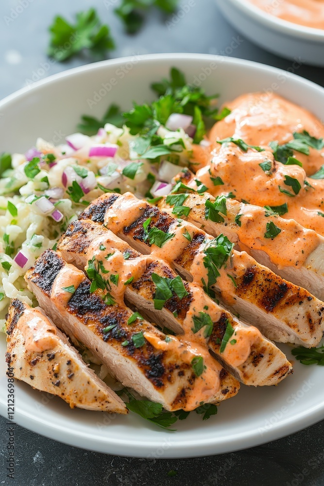 Wholesome homemade buffalo chicken salad served fresh for a perfect meal
Wholesome homemade buffalo chicken salad served fresh for a perfect meal