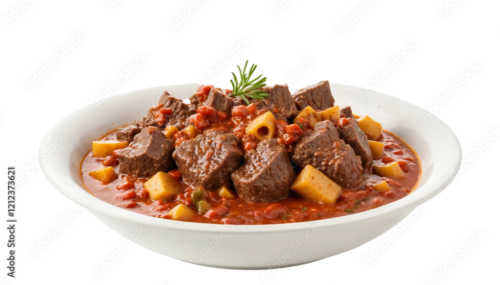 Delicious beef goulash splashing in a bowl png Delicious beef goulash splashing in a bowl png