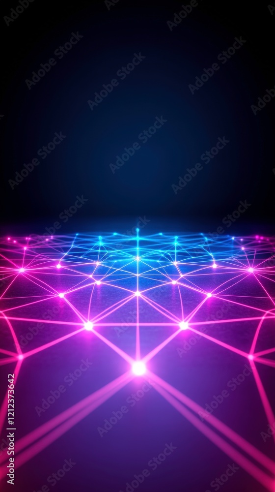 Abstract Network Data Visualization with Glowing Nodes Abstract Network Data Visualization with Glowing Nodes