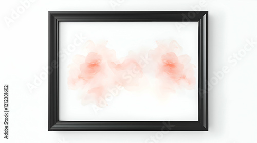 Modern Blank Black Frame Mockup on White Wall, in different Ratios