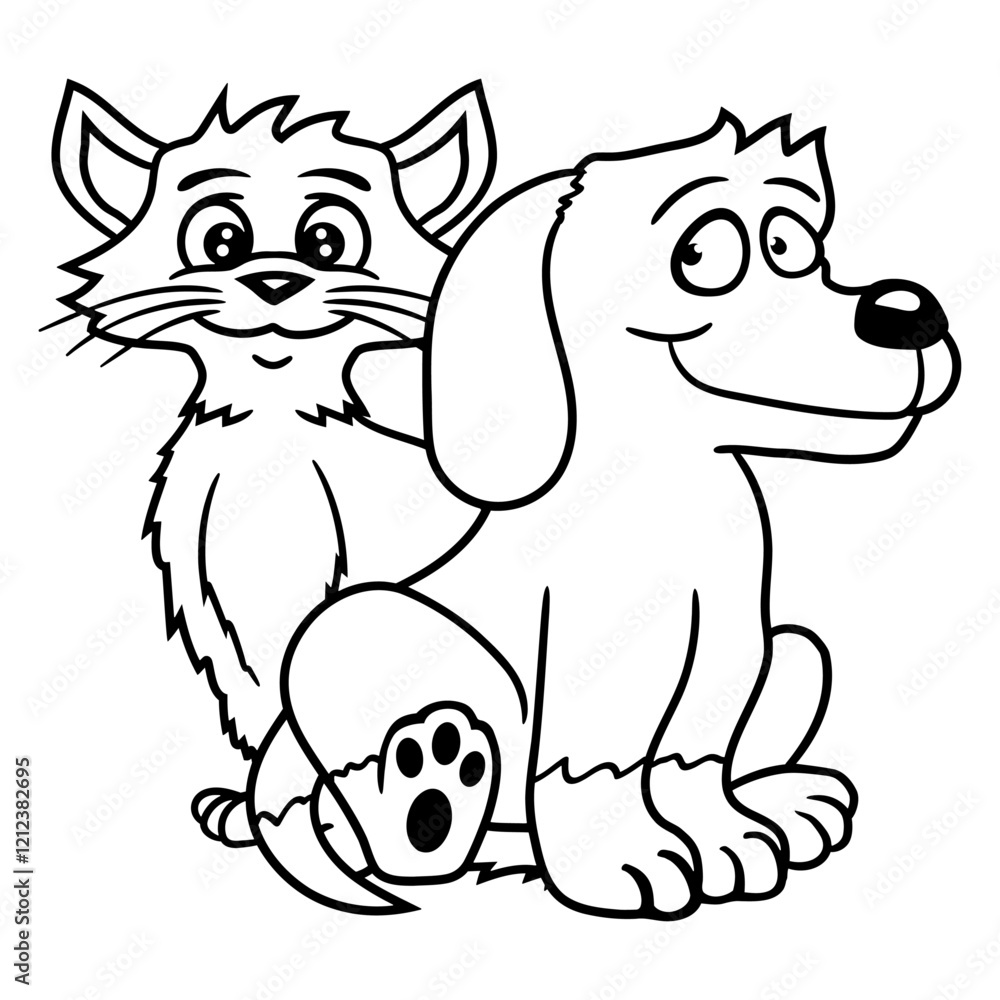 Dog Cat Two Friends Team 2 Kitten Puppy Duo Crew Design Lover Art Vector Illustration Card T-Shirt Poster Sticker Graphic Print Decorative Drawing Isolated Logo Decoration Symbol Creative Cool Style
Dog Cat Two Friends Team 2 Kitten Puppy Duo Crew Design Lover Art Vector Illustration Card T-Shirt Poster Sticker Graphic Print Decorative Drawing Isolated Logo Decoration Symbol Creative Cool Style