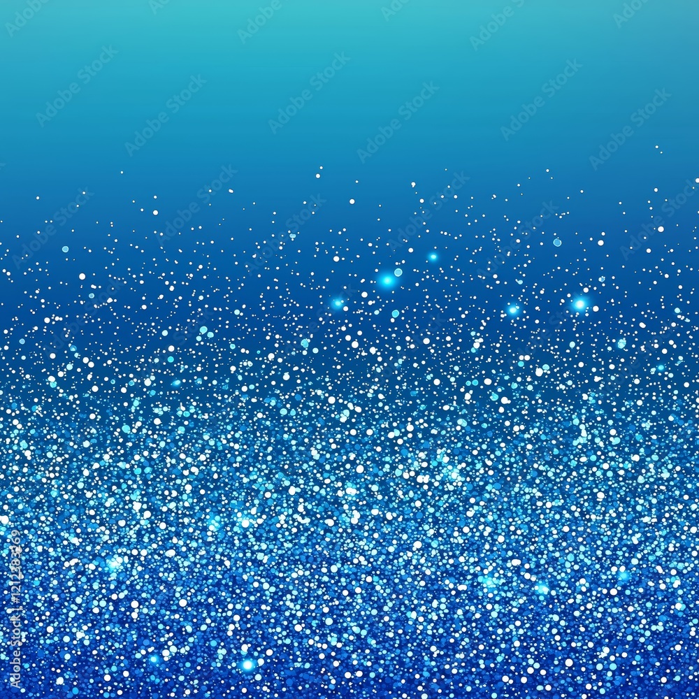 Obraz premium Glittering Blue Gradient Background with Sparkling Particles - Made with Generative AI