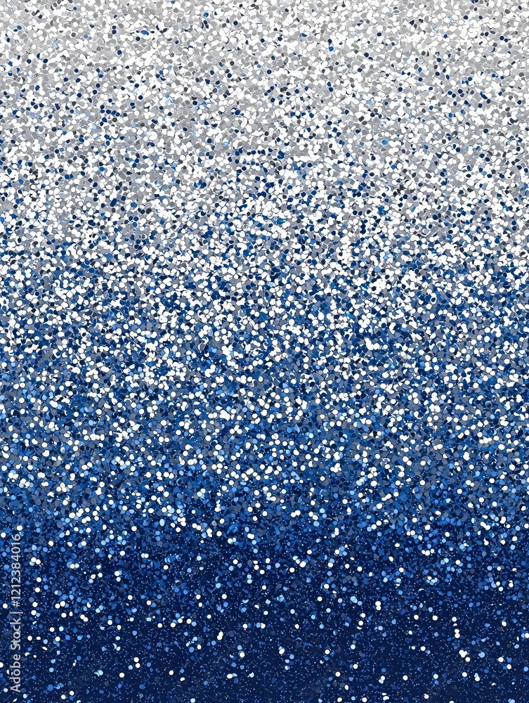 Obraz premium Luxurious Blue and Silver Glitter Sparkle Background - Made with Generative AI