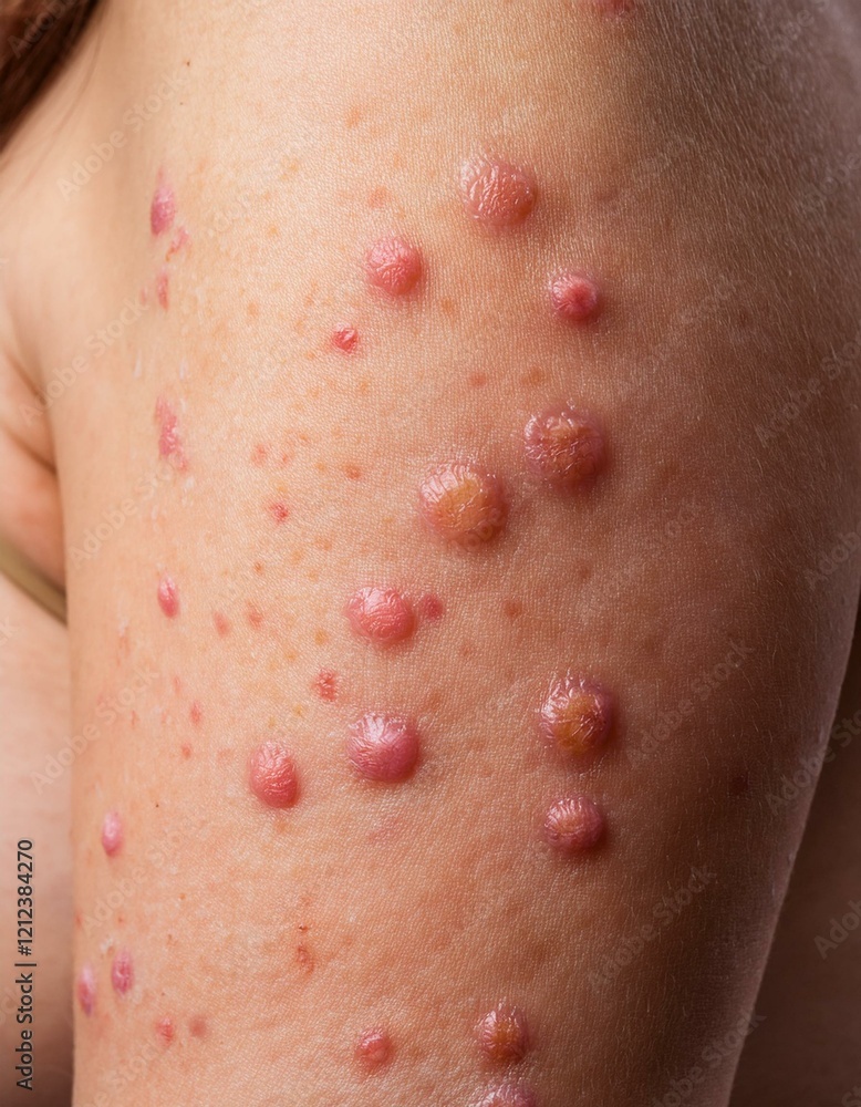 Fototapeta premium Detailed Background of Skin Allergy Rash Texture