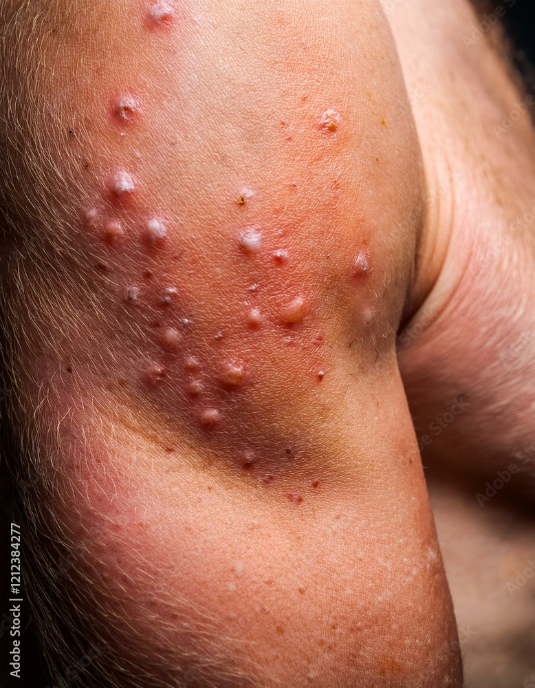Close-Up Study of Skin Allergy and Dermatitis Patterns Close-Up Study of Skin Allergy and Dermatitis Patterns