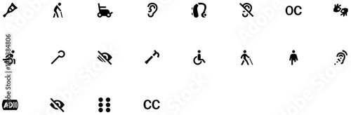 Set of Disability icons