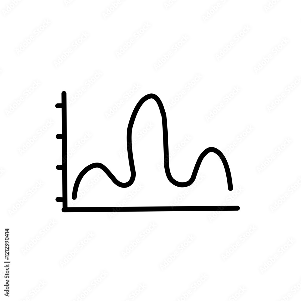 Histogram vector icon art Histogram vector icon art