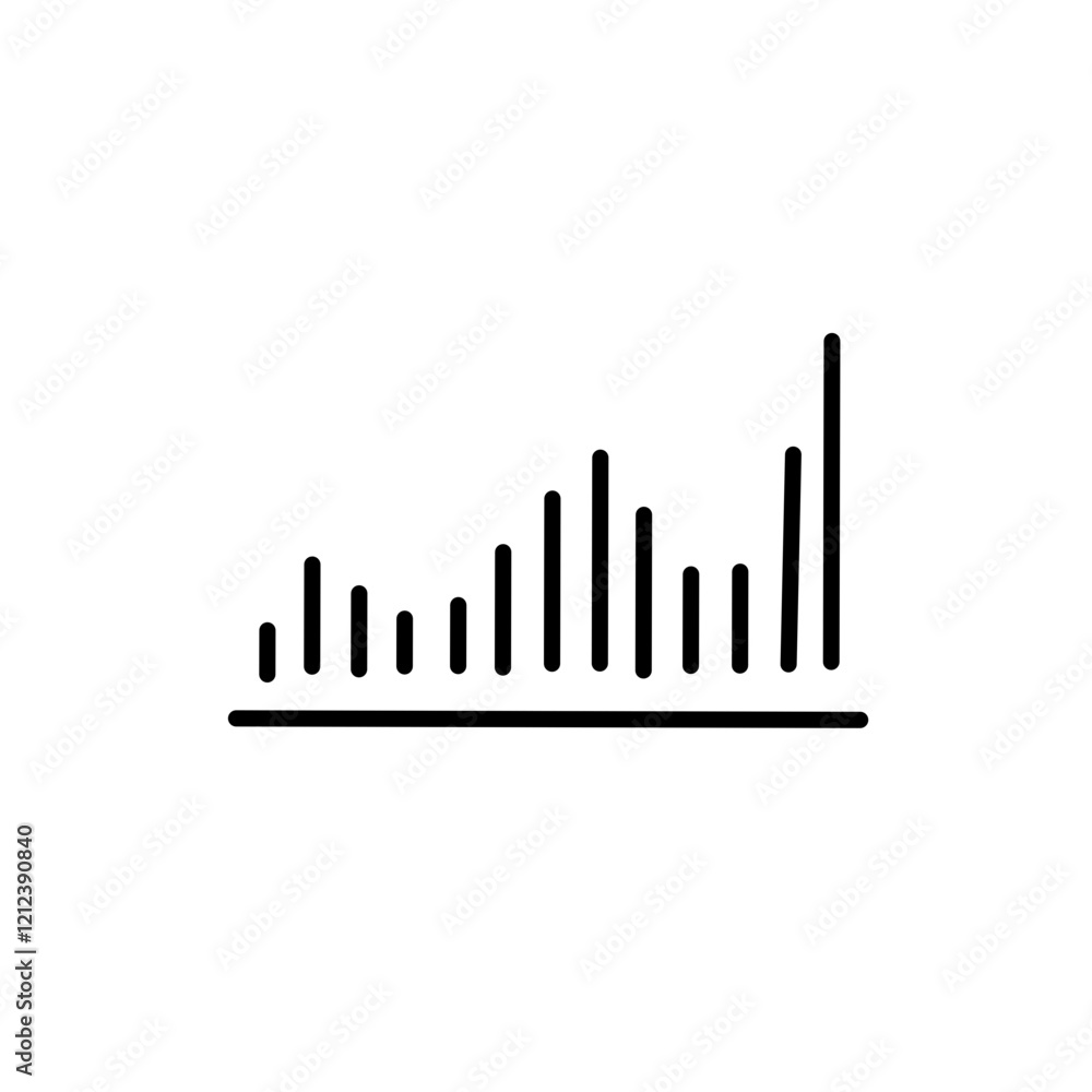 Histogram vector icon art Histogram vector icon art