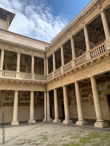The facade of the palace Palazzo Bo