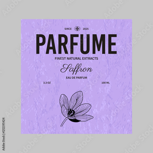 Elegant perfume packaging label Design Layout