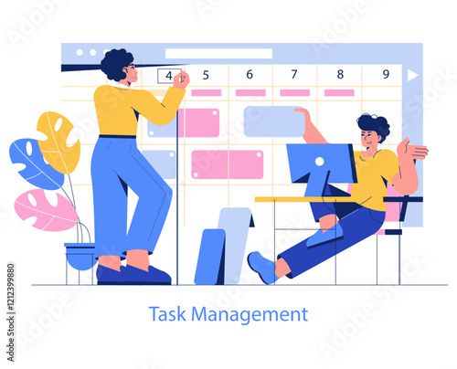 Development Process Automation. Flat Vector Illustration