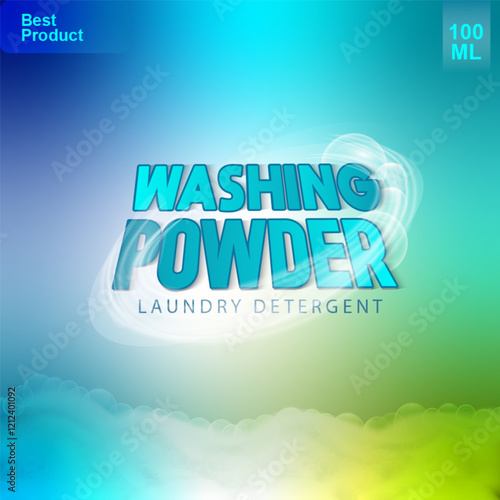 washing powder packet design