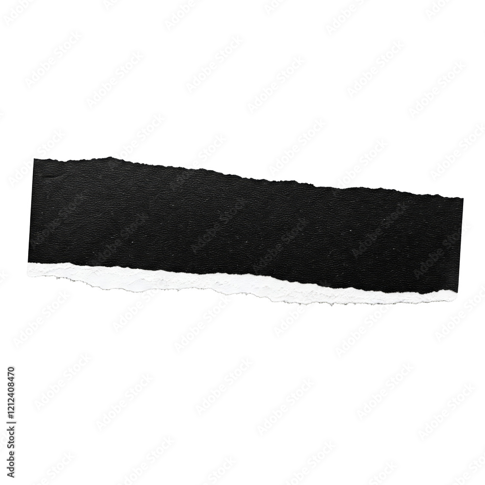 custom made wallpaper toronto digitalA fragment of black paper, torn and isolated, displayed on a clean white background for visual emphasis