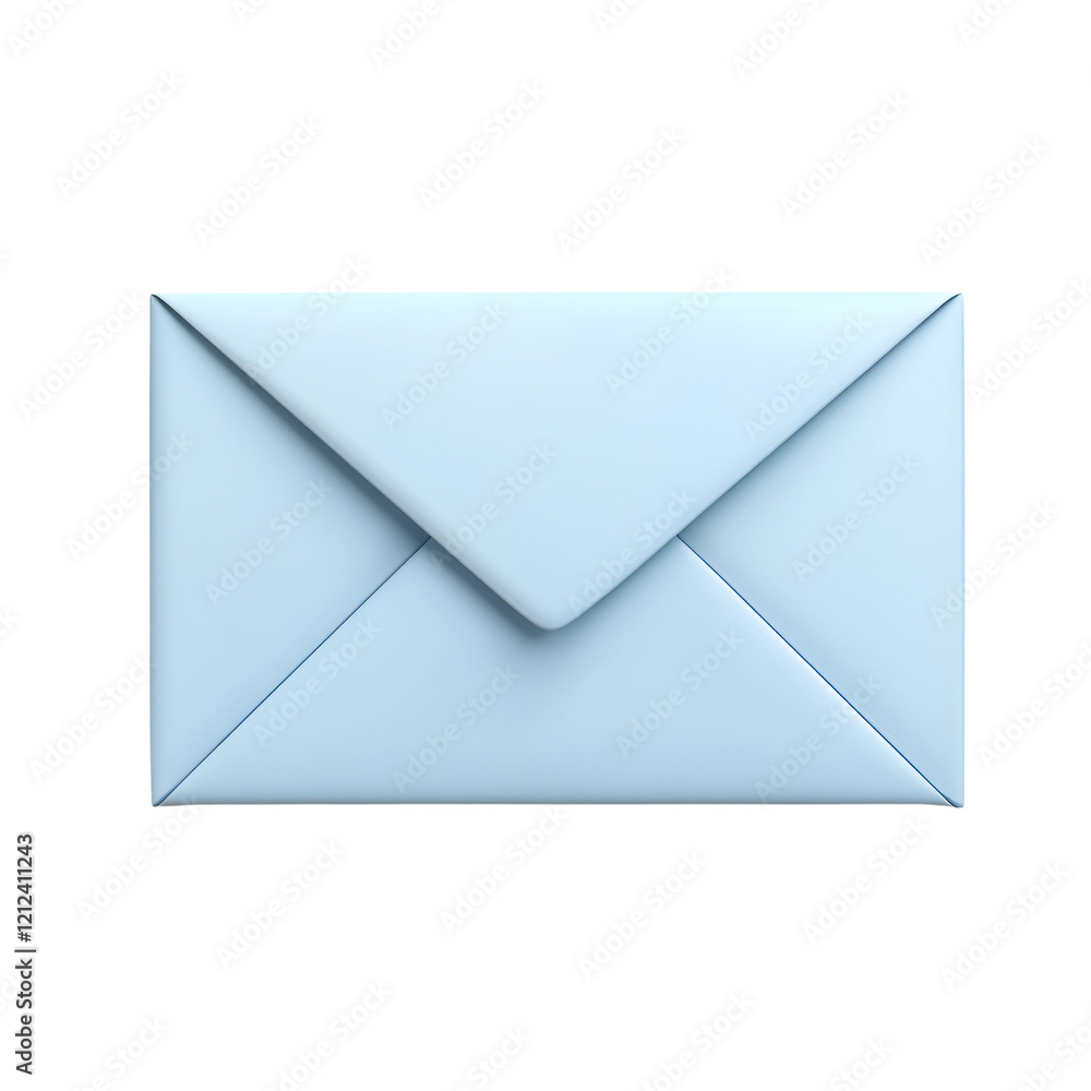 Light Blue Envelope, Mail, 3D Render Light Blue Envelope, Mail, 3D Render