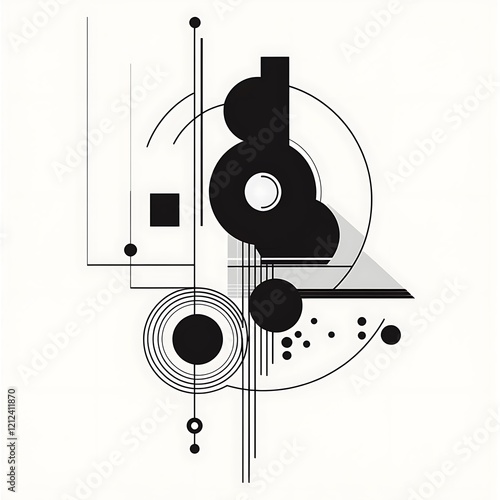 Abstract geometric shapes, graphic design, art, minimalist style photo