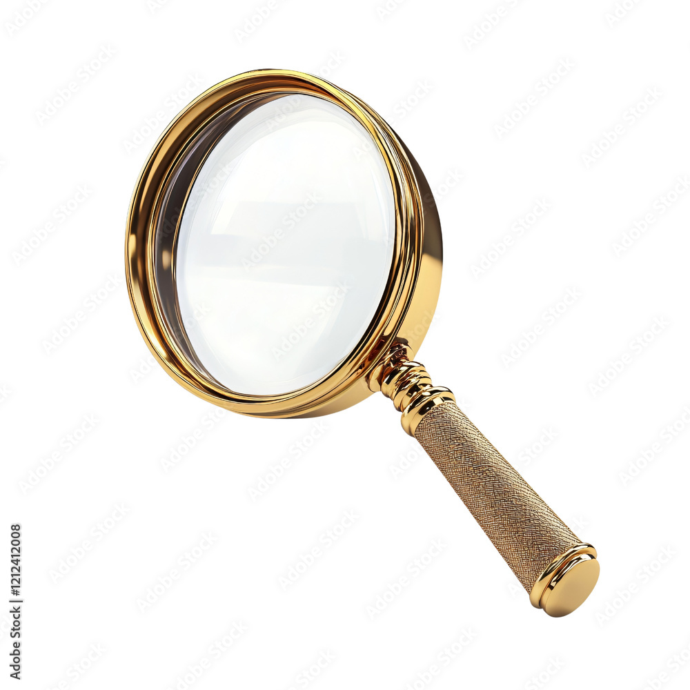 Luxury Gold Magnifying Glass, Zoom, Detail Luxury Gold Magnifying Glass, Zoom, Detail