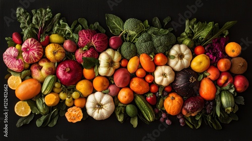 Vibrant Autumn Harvest A Colorful Array of Fresh Produce