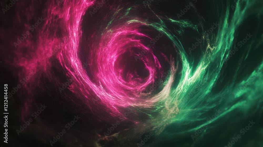 Swirling Nebula Pink and Green Cosmic Vortex Swirling Nebula Pink and Green Cosmic Vortex