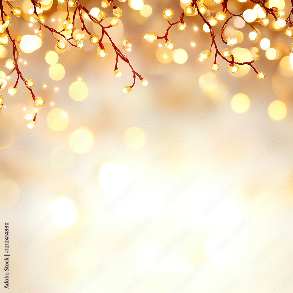 Fotografie Warm fairy lights create a cozy atmosphere.