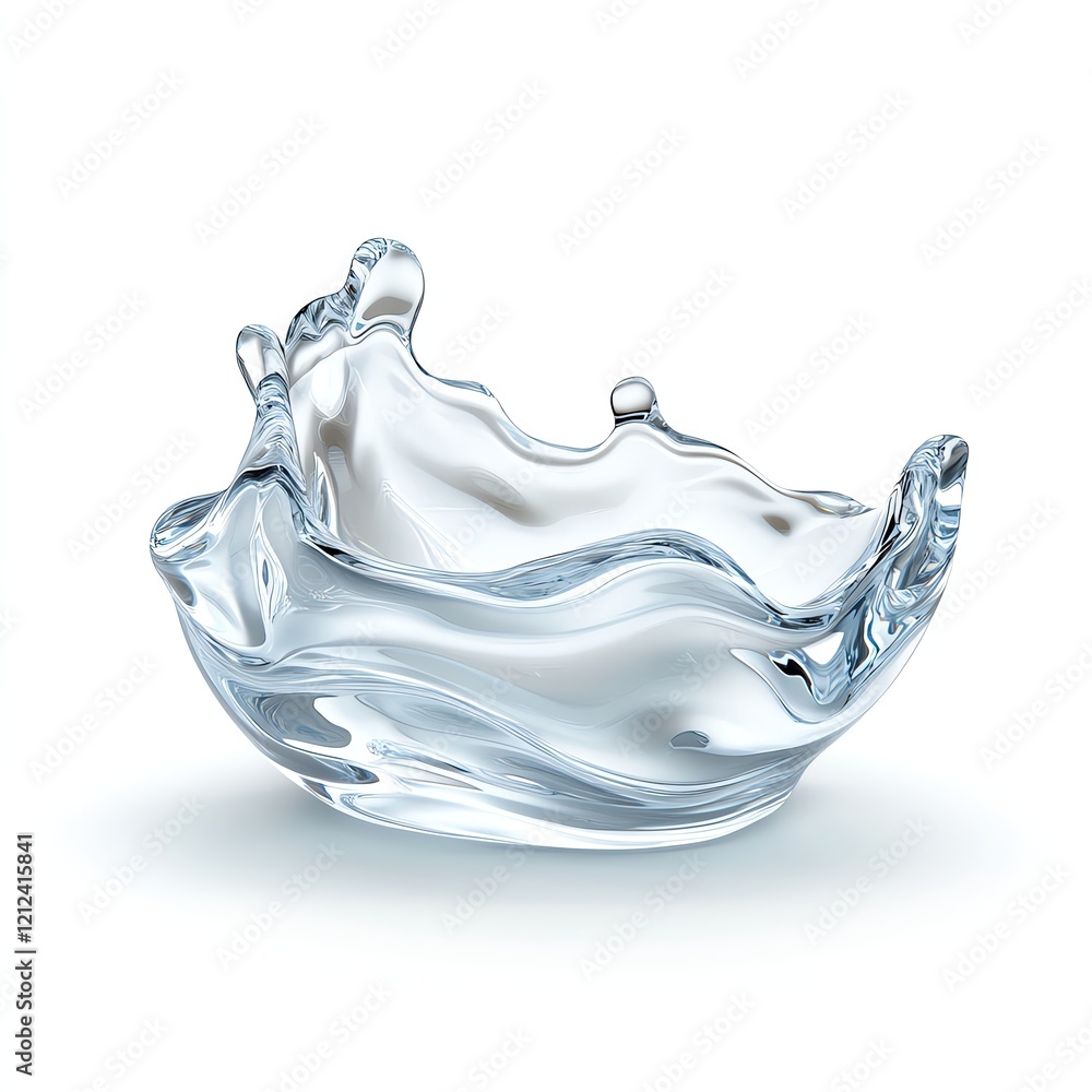 Fotografie Clear wave of water creating a splash effect.