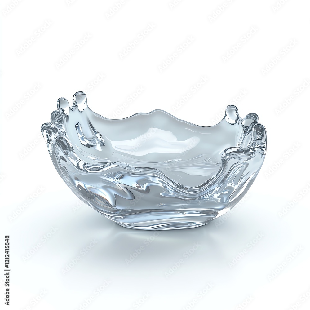 Fotografie A crystal-clear splash in a bowl shape.