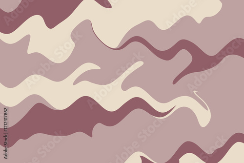 Pink brown beige doodle abstract background. Illustration for banner, poster, card