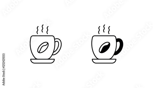 Coffee Cup icon design with white background stock illustration