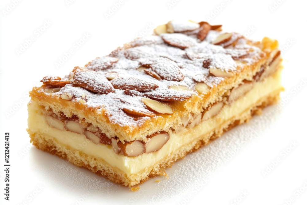 Delicious Almond Cake Slice with Sugar Topping Delicious Almond Cake Slice with Sugar Topping