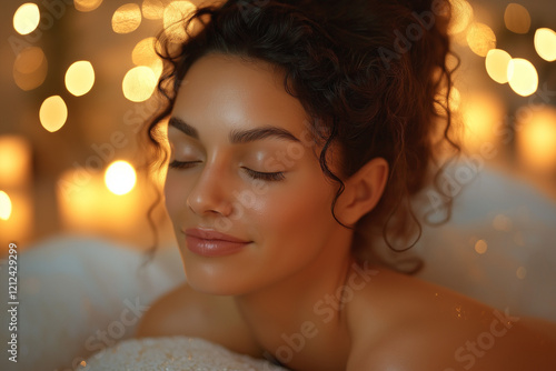 Photo d'un moment de détente au spa, massage, relaxation, soin du corps, soin du visage, bien être, institut de beauté, centre de remise en forme
