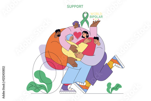 World Bipolar Day. Flat Vector Illustration