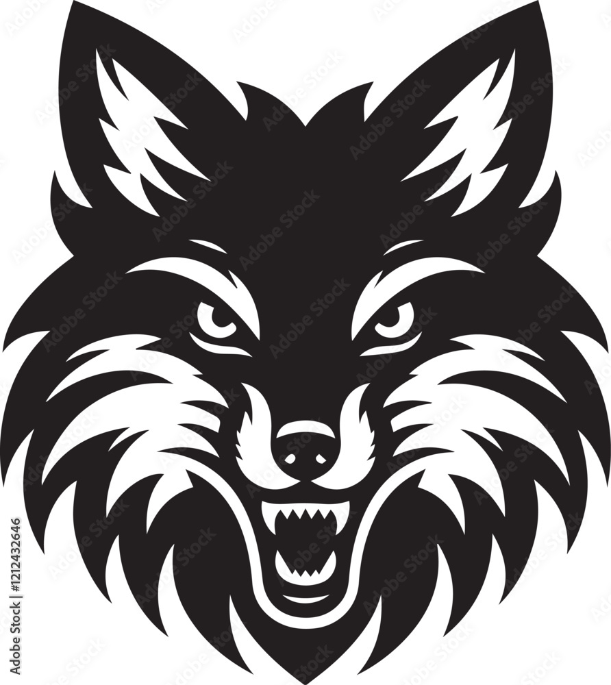 Fototapeta premium fox head vector