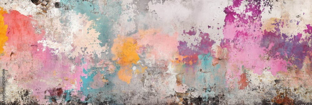 Fototapeta premium Vibrant abstract colorful paint textured grunge background pattern design concept