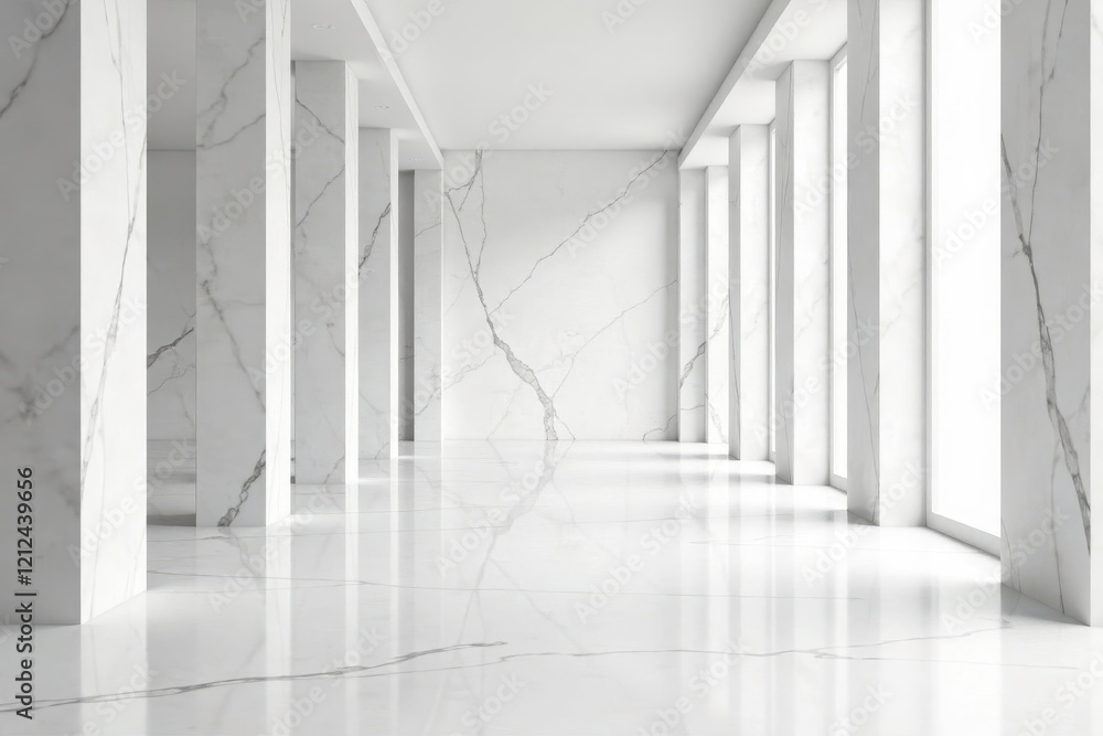 Fototapeta premium Panoramic white marble background, high-resolution , wide angle, aesthetic