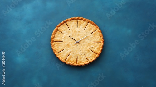 Wallpaper Mural A Creative Clock Design Featuring a Pie Shaped Face with Slices Marking the Hours, Blurring the Lines Between Timekeeping and Culinary Art Torontodigital.ca