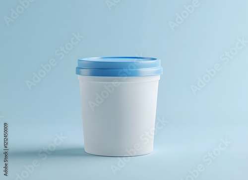 Wallpaper Mural White Cup, Blue Lid: Simple Design Torontodigital.ca