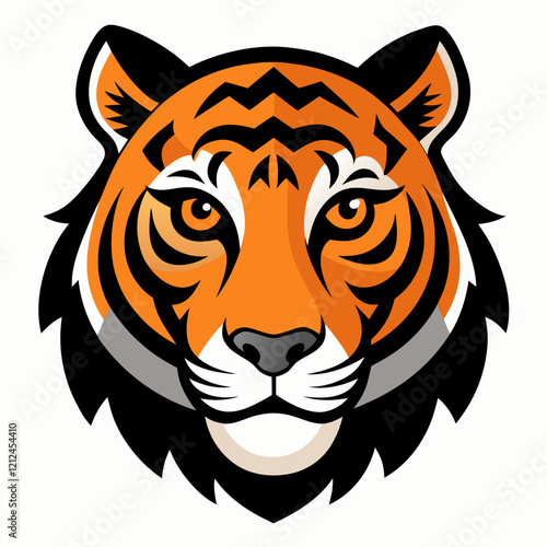 tiger head vector illustration