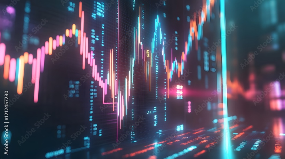 Obraz premium Gold investment stock market diagram concept isolated on 3d background with business financial economy trade wealth banking chart. Growth marketing forex money finance currency success profit graph 