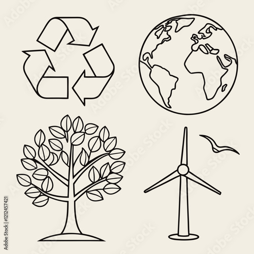 ecology icon set