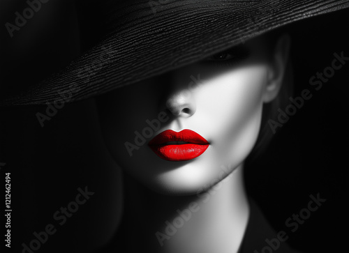 Wallpaper Mural Beautiful Women Wearing  Black Hat Cap Torontodigital.ca