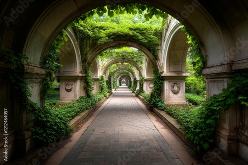 The Mirogoj Cemetery, with its stunning ivy-covered arcades and peaceful surroundings photo